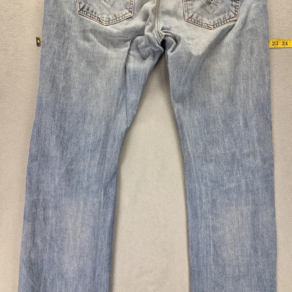 Diesel Jeans Mens 32x34 Blue Larkee Regular Straight Light Wash Button Fly 0073P